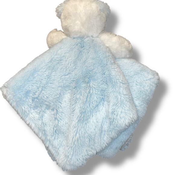 Blankets & Beyond Lovey Bear Rosette Swirls Security Blanket Plush Shower 15" - Picture 5 of 12